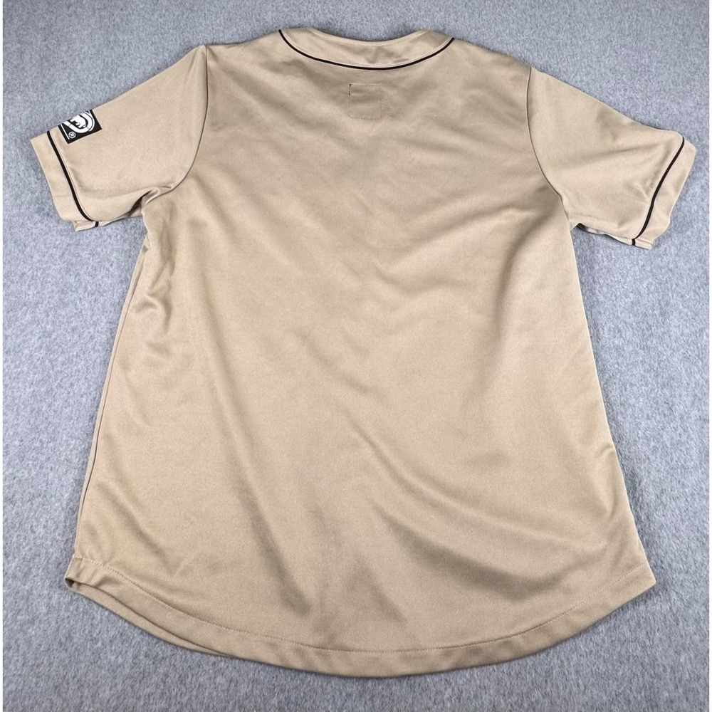 Ecko‎ Unltd Jersey Baseball Vintage Mens Tan RED Black Logo Short Sleeve XL Y2K - Picture 4 of 6